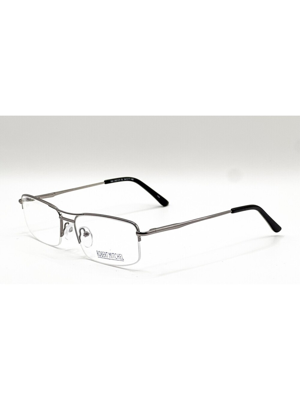 Robert Mitchel RM 202123 SL Silver Rectangle Authentic Eyeglass Frames 54-17